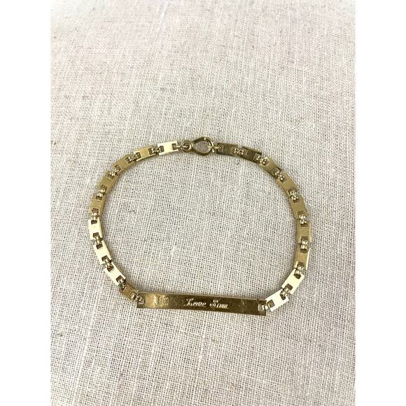 VTG Speidel Gold Tone ID chain link Bracelet Engraved BILLIE Customized 7" USA - Picture 4 of 16
